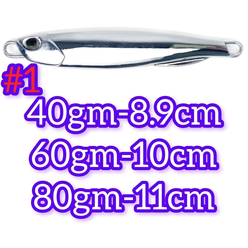 Ikan Jig METAL CHROME Jig 40g/60g/80g Jigging Chrome Lead 3D ตาโลหะ Jig lure/Slow Jig/Light Jig