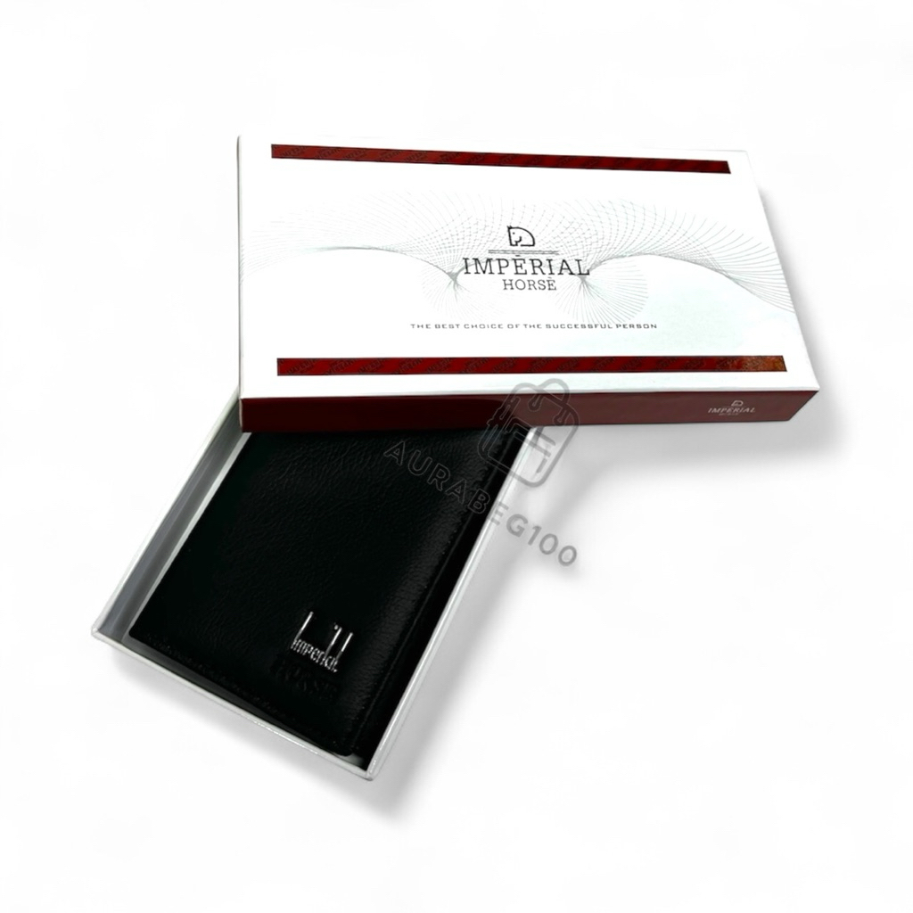 กระเป๋าสตางค์ Imperial horse dompet lelaki สําหรับผู้ชายกระเป๋าสตางค์หนังใบยาวพร้อมกล่อง