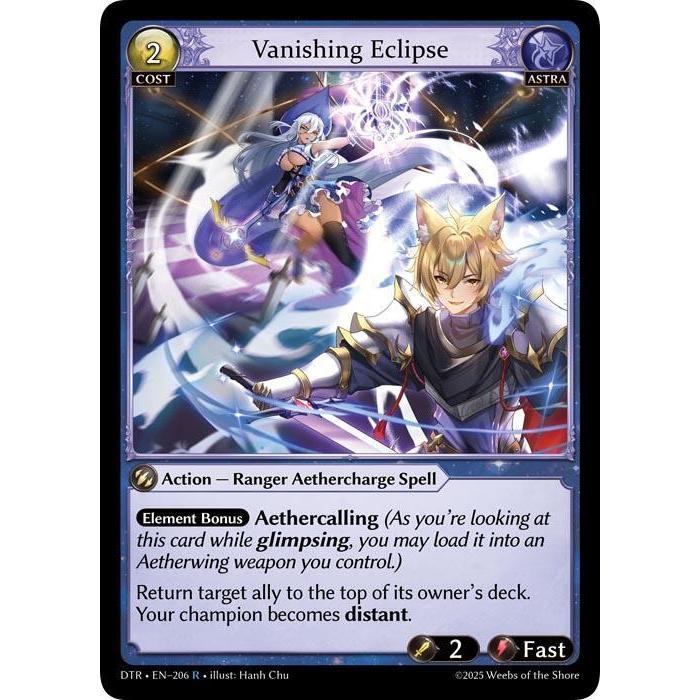 💥 Grand Archive TCG | Vanishing Eclipse (R) | EN-206 การ์ดเดี่ยว DTR