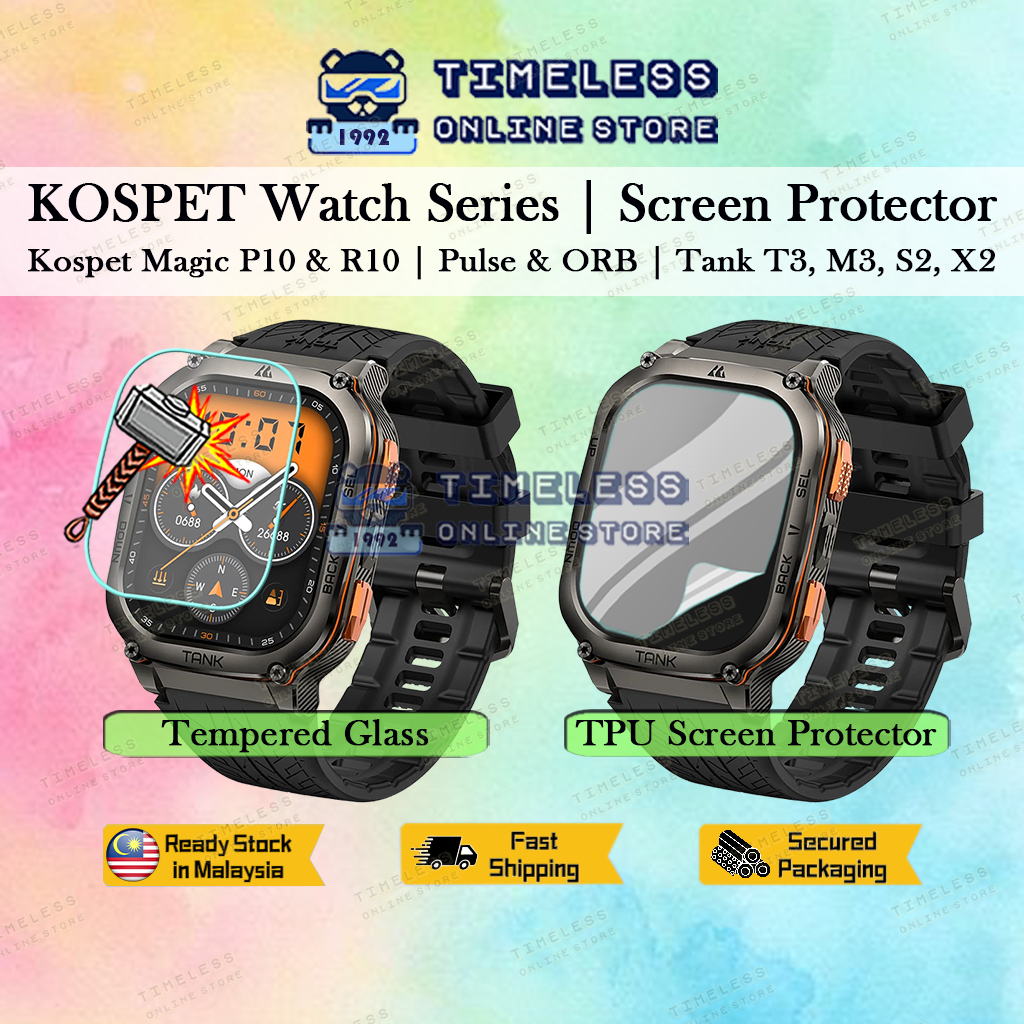 🇲🇾 KOSPET Tank T3, M3, X2 Ultra, S2, Magic P10, R10, Pulse, ORAB ปกป้องหน้าจอ, กระจกนิรภัย & ฟิล์ม T