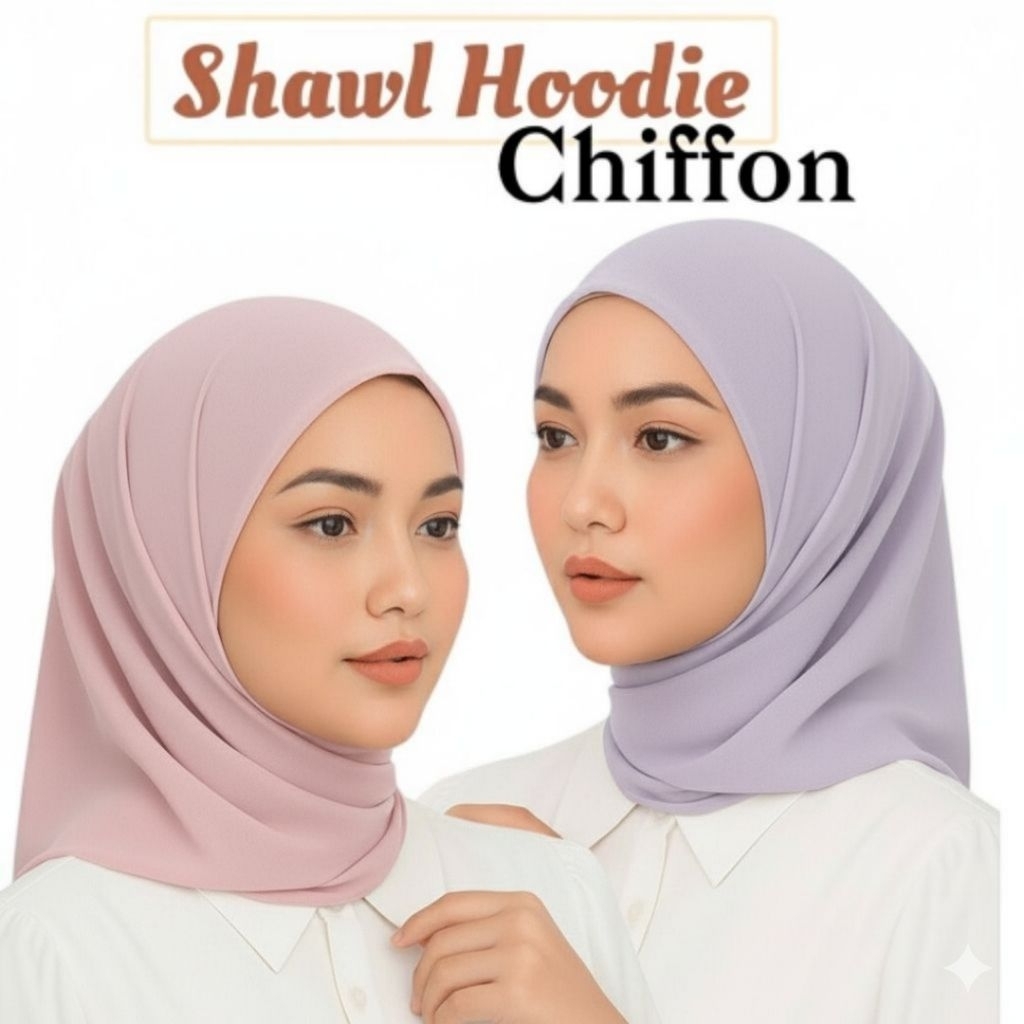 SHAWL HOODIE CHIFFON REMAJA KIDS/ SHAWL INSTANT KIDS REMAJA/ SHAWL MENGKARUNG CHIFON