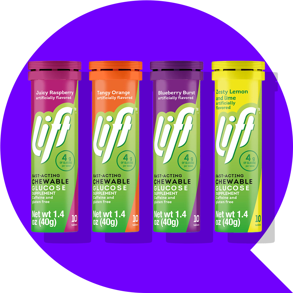 Lift Glucose Fast-Acting Glucose Chewable Energy Tablets Tube 10 Count