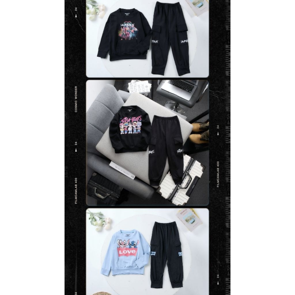 SET JALAN PREMIUM S@J@ BOYS & HUNTR1X 2/3Y-12Y QUALITY PREMIUM