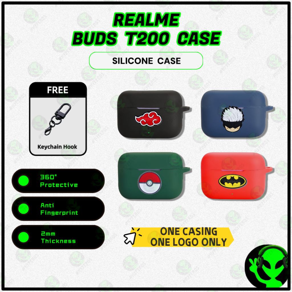 Realme Buds T200 Case Wireless Earbud Protective Shell เคสซิลิโคนอ่อนนุ่ม Realme Buds T200 Casing