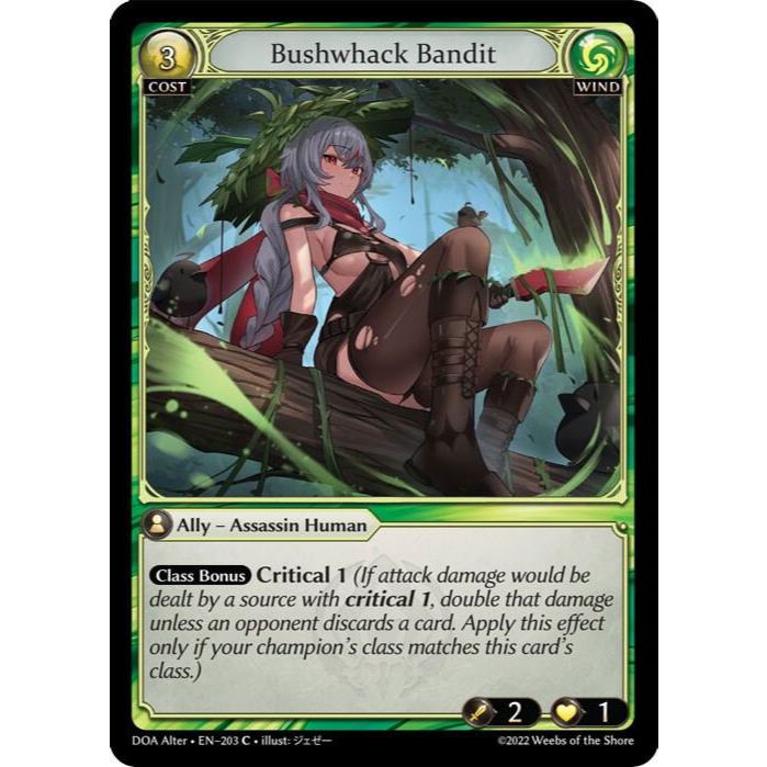 💥Grand Archive TCG (Playset) | Bushwhack Bandit (C) | EN-203 การ์ดชุดเพลย์เซ็ตเซ็ต DOA Alter