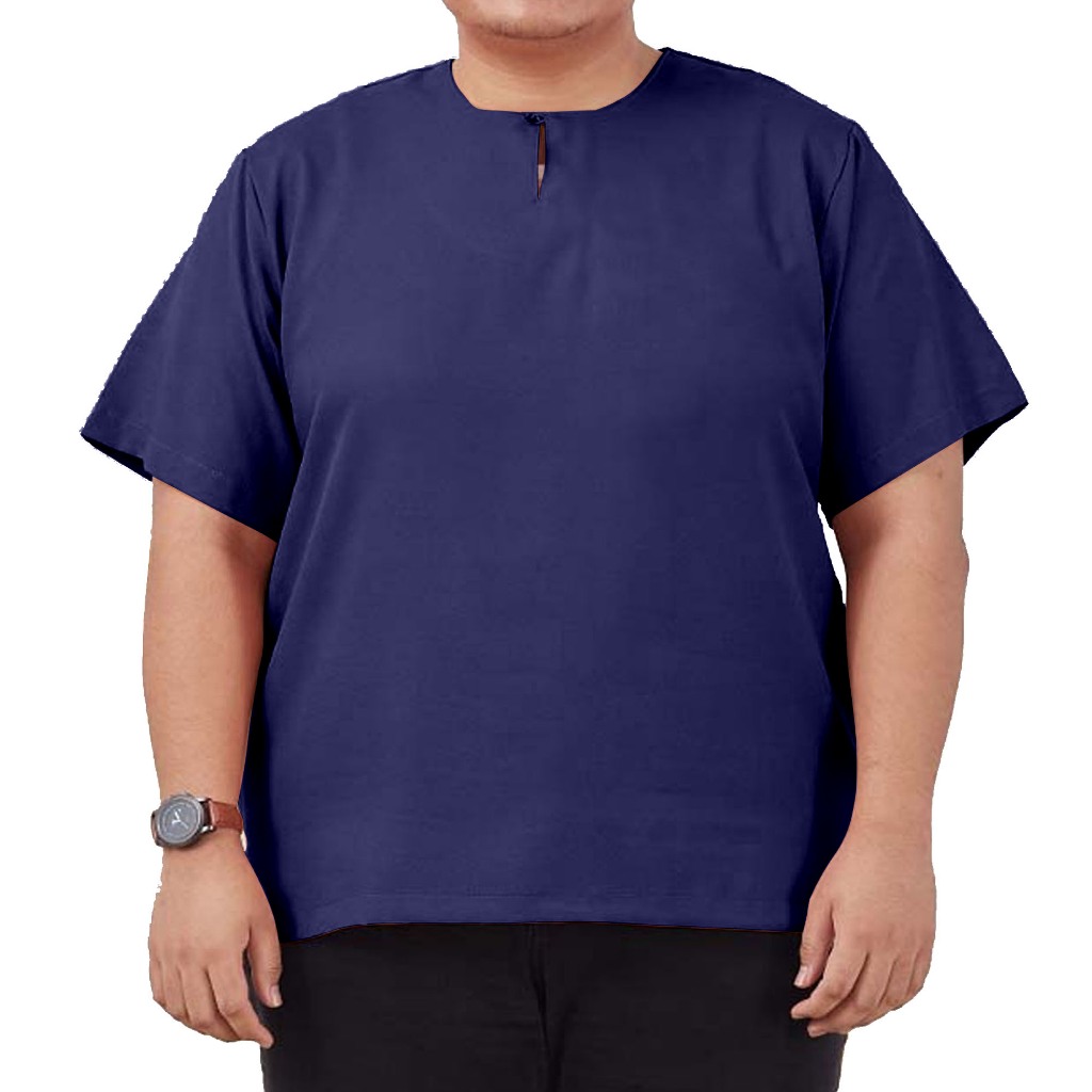 Kurta Besar Trendy Lelaki Round Neck Casual Short Sleeve Exclusive Kurta Big Fit