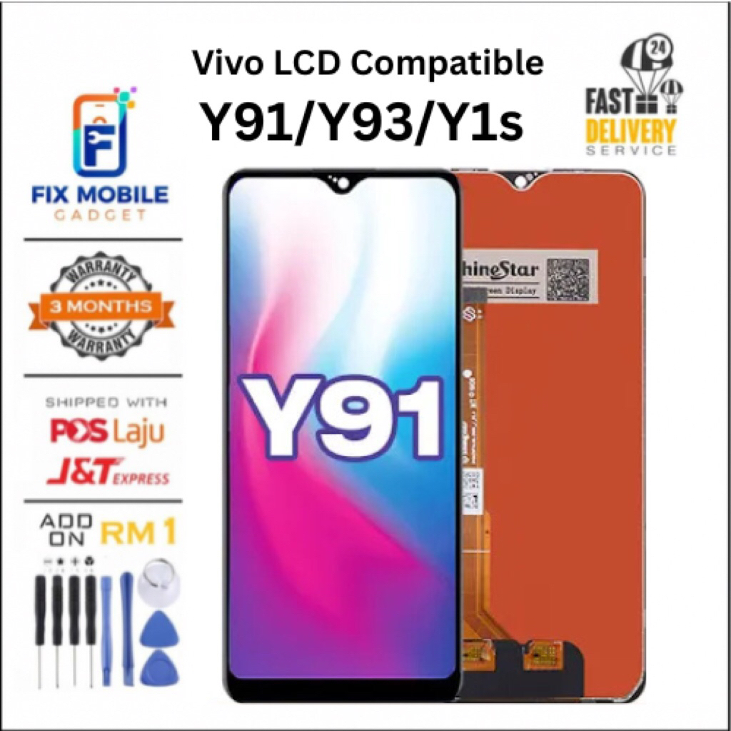 LCD เข้ากันได้กับ VIVO Y91 / Y1S / Y93 หน้าจอสัมผัส LCD คุณภาพสูง [ Fix Mobile Gadget ]