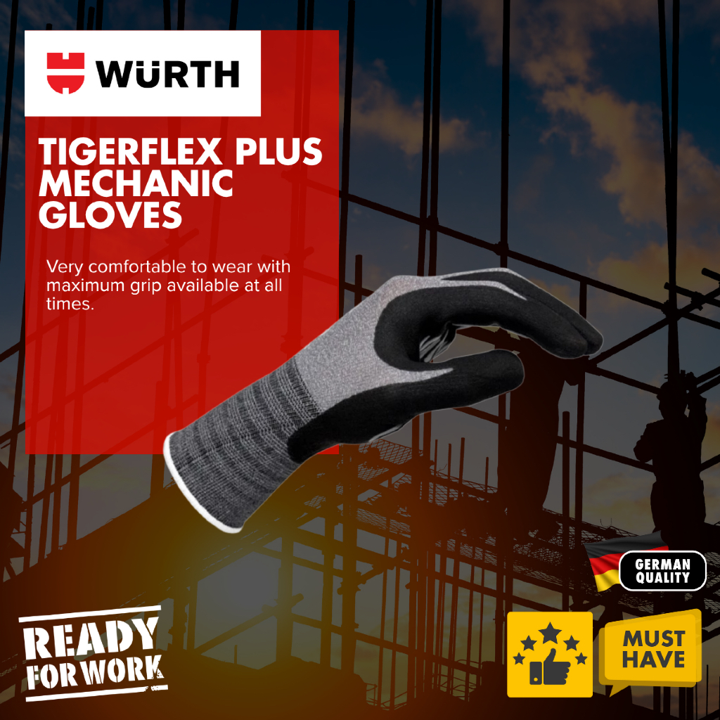 Wurth Tigerflex Plus Mechanic Gloves l Mechanic Gloves l 机手套