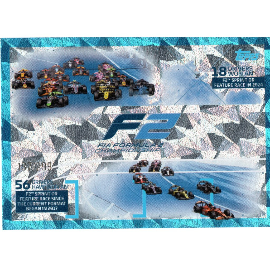 Topps F1 Turbo Attax 2025 - F2 Logo /299 Cyan Diamond