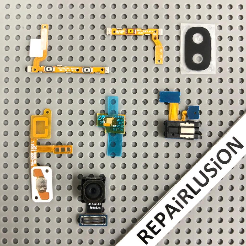 SAMSUNG J3 2017 J330 POWER VOLUME HANDSFREE ปุ่มบ้านเซ็นเซอร์กลับ FLEX กล้องเลนส์ซ่อมอะไหล่เปลี่ยน
