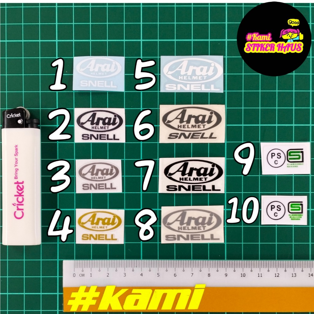 ญี่ปุ่น PSC หมวกกันน็อค Arai (2 Line & 3 Line)/Arai Snell/Arai Snell ตัด/สติ๊กเกอร์สติ๊กเกอร์ Stiker