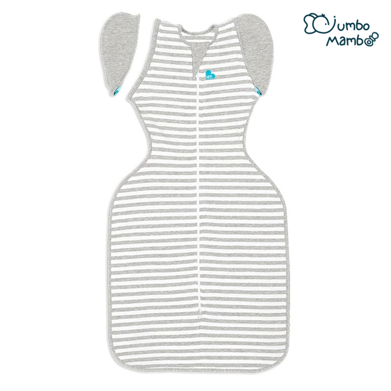 Love To Dream Swaddle Up Transition Bag Stage 2 1.0 Tog แถบผ้าฝ้ายยืดสีเทา