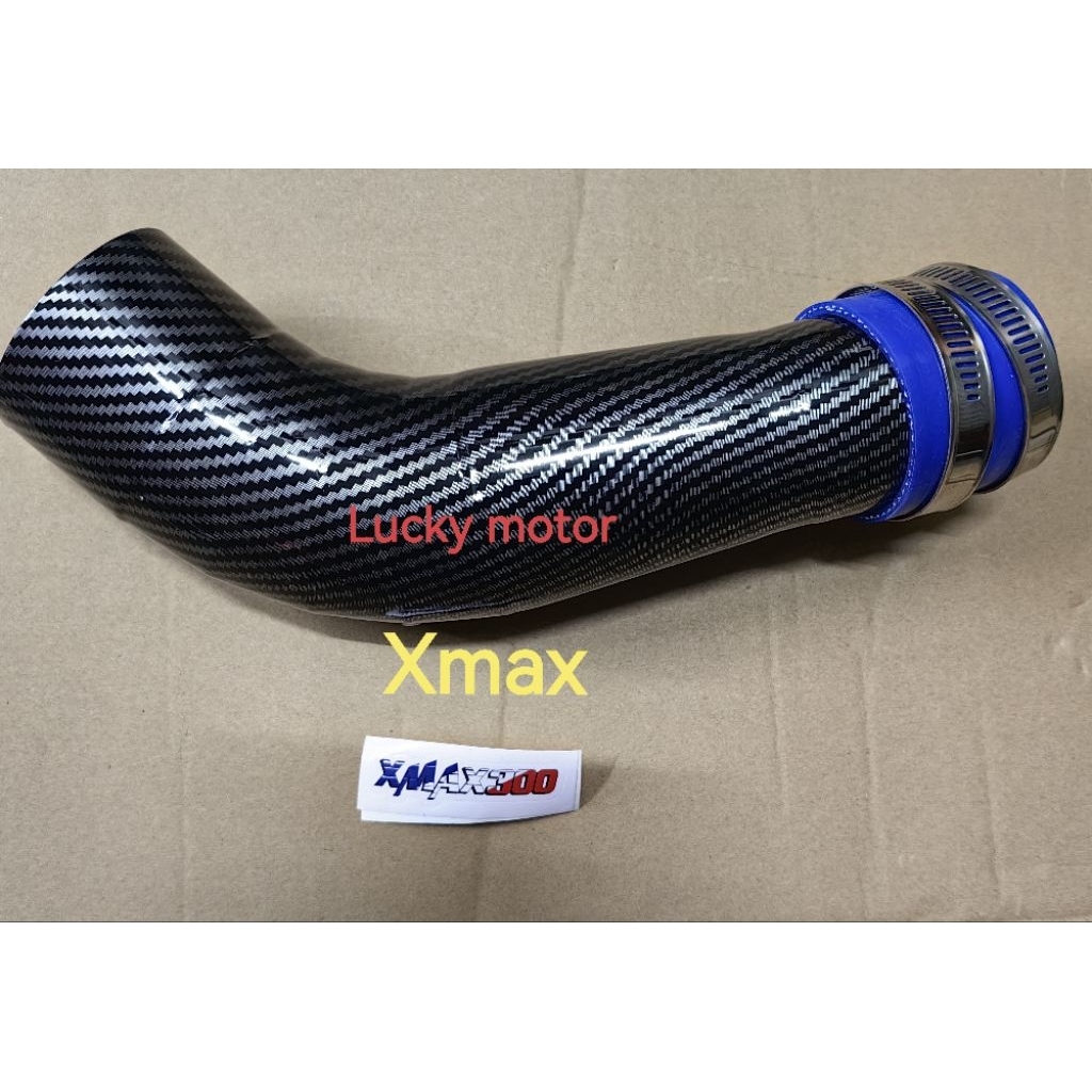 XMAX XMAX250 XMAX300 ท่อร่วมไอดีกล่องอากาศสแตนเลสคันเร่งท่อคาร์บอน Xmax