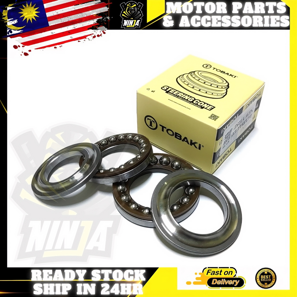 YAMAHA Y16ZR/Y15ZR/LC135 V1-V8/LC135-NEW/Y125/Y125Z/Y125ZR STEERING CONE SET BEARING BALL HANDLE STE