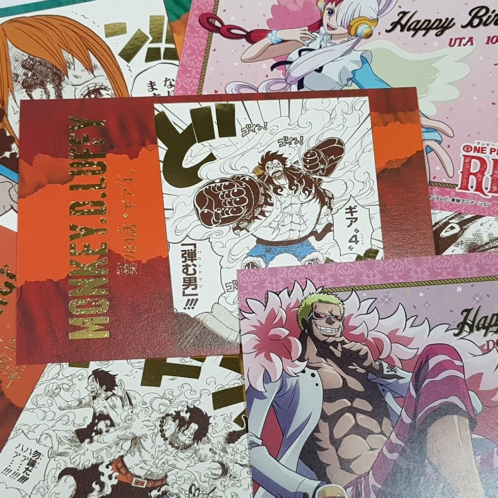 One piece -postcard official jumpshop jshop onepiece lufy ace namy uta โปสการ์ดชิ้นเดียว ขาตั้งพิเศษ