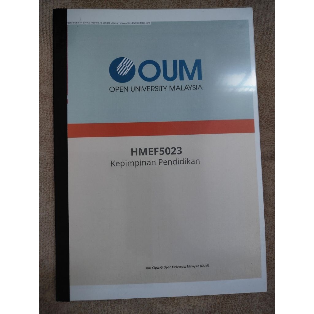 Modul HMEF5023 Kippinan Pendidikan Open University OUM