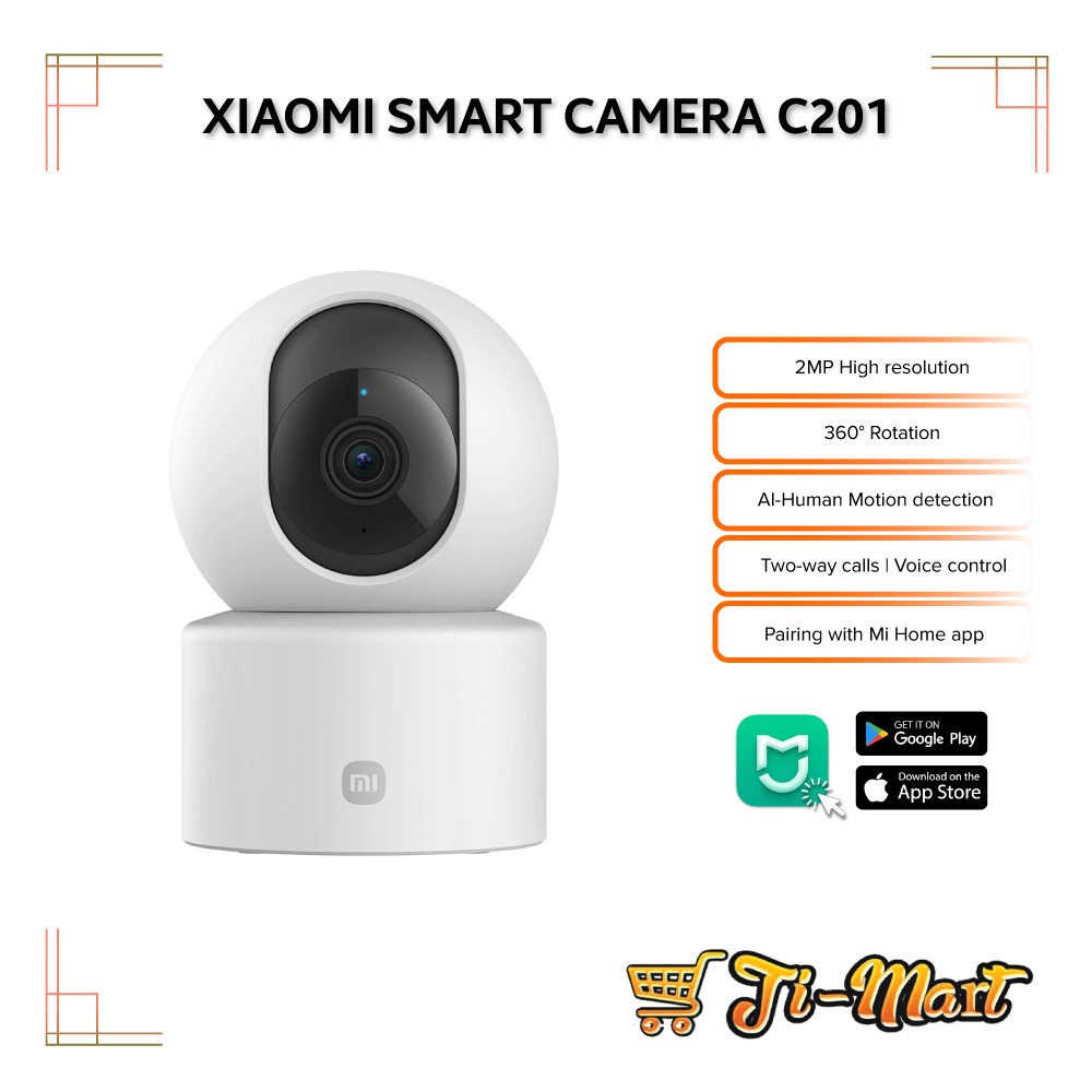 กล้องสมาร์ท Xiaomi C201 ความละเอียด Full HD Color Night Vision การสื่อสารสองทาง
