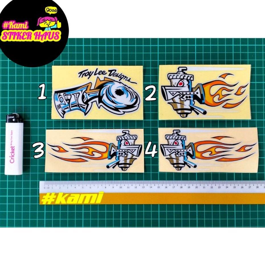 Troy Lee Design(tld) สติ๊กเกอร์ตัดทับซ้อนกันสะท้อนแสง tld troyleedesigns troylee