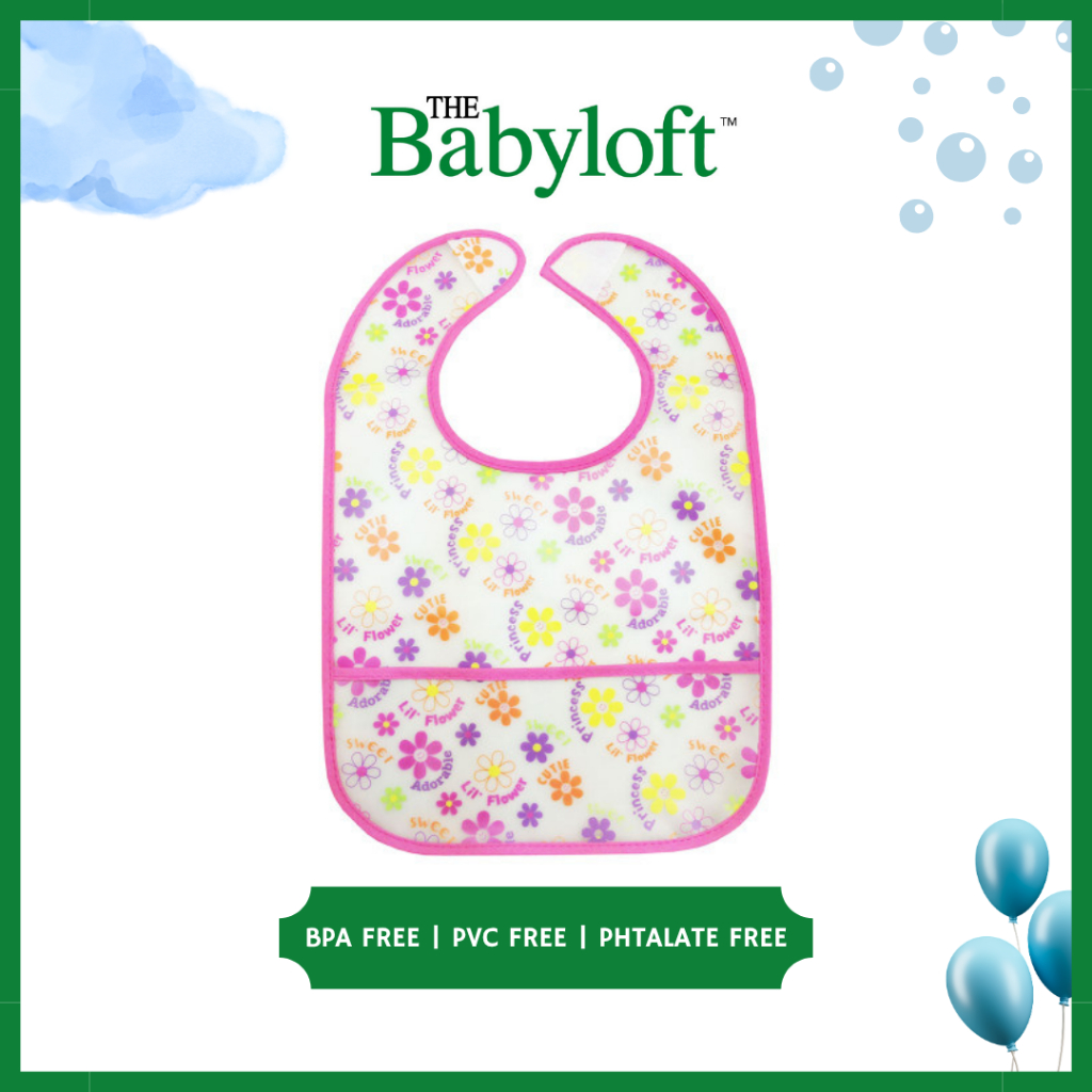Lucky Baby Starter Ezee Clean Bib พร้อมกระเป๋าปม