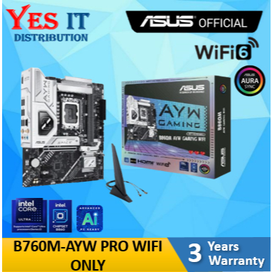 ASUS B860M AYW GAMING WIFI LGA1851 เมนบอร์ด Micro-ATX / WIFI 6 | AI | DDR5