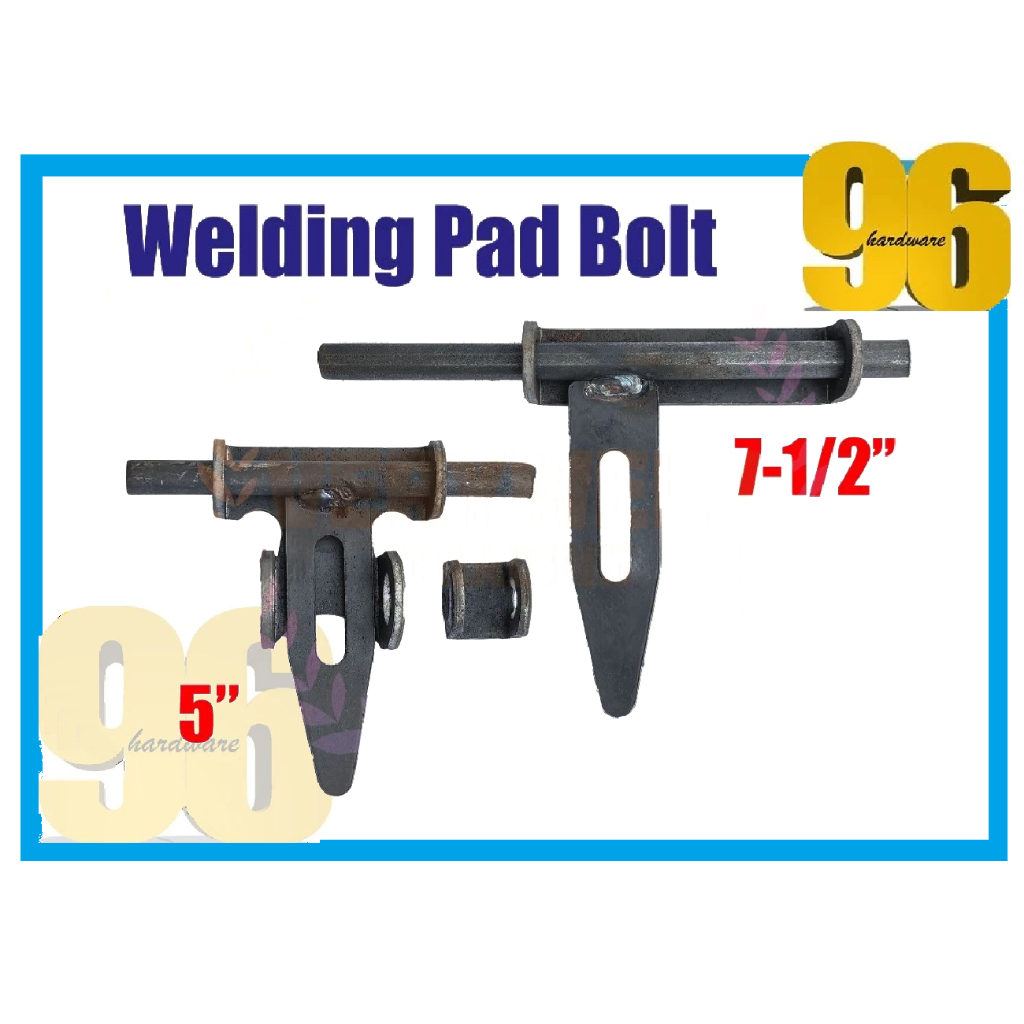 96HARDWARE 7-1/2" (สีดํา)-N & 5" W/I PAD LOCK C/W MANGGA (B) L/R