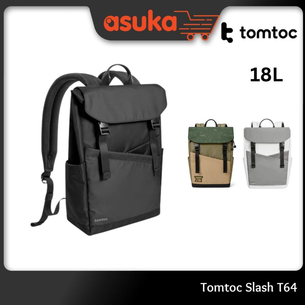 Tomtoc Slash T64 Laptop Backpack / Flap Lightweight & Water-Resistant Laptop Backpack