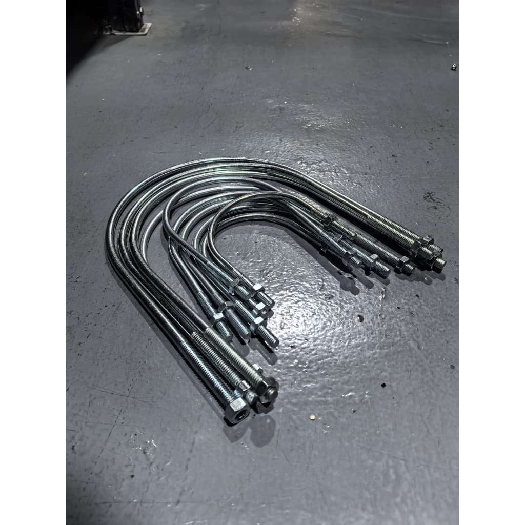 ZP U BOLT C/W 2 NUTS (5/16" X 3, 3 1/2, 4, 5, 6) (3/8" X 4, 5, 6,M 7, 8, 10, 12)