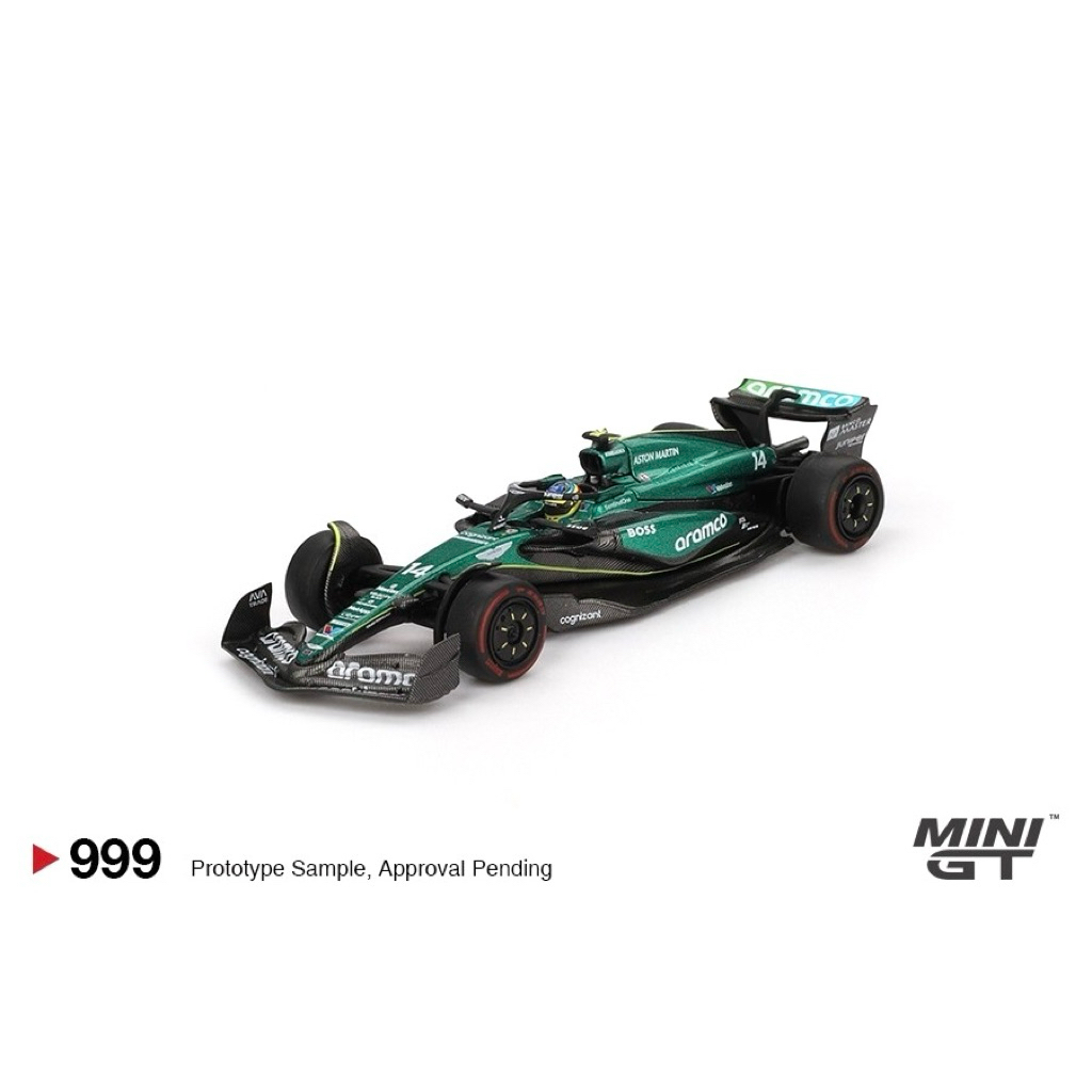 (STANDARD/BLISTER) MINI GT 1/64 999 ASTON MARTIN AMR24 14 FERNNADO ALONSO 2024 F1 2024 BAHRAIN GP GR