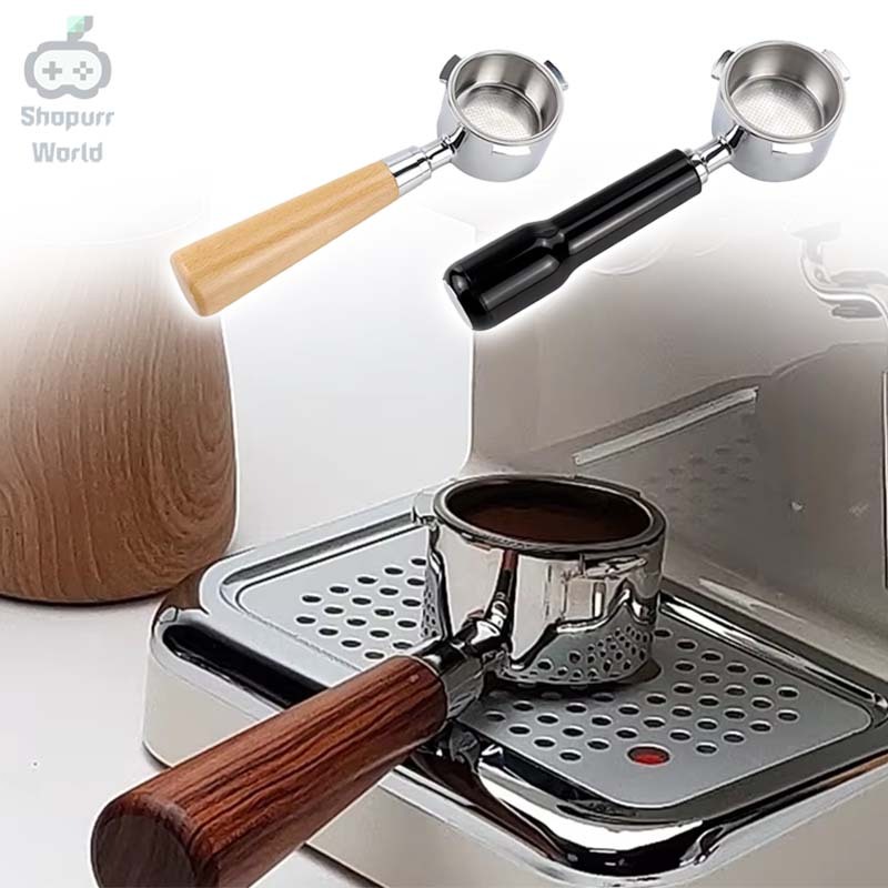 51mm Bottomless Portafilter สําหรับ Delonghi เครื่องชงกาแฟไม้ Handle