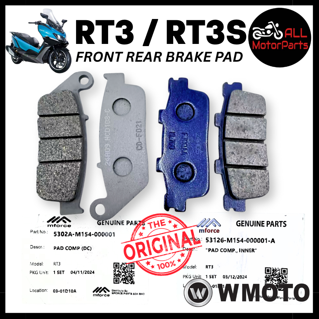 WMOTO RT3 RT3S ผ้าเบรกหน้าประตูเบรก WMOTO