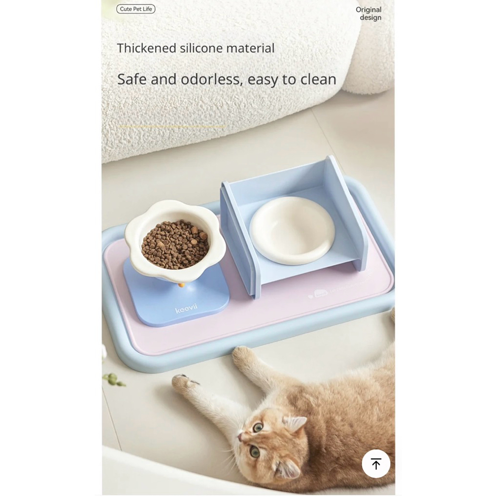 Keevii เสื่ออาหารซิลิโคนสําหรับสัตว์เลี้ยงขนาดใหญ่พิเศษ Pelapik Makanan Kucing เสื่อซิลิคอน Bekas Makan Kucing 宠物狗 猫猫狗狗通用