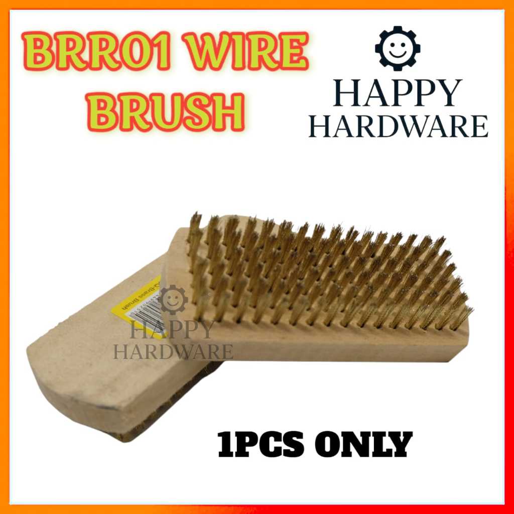 BR201 แปรงลวดสี่เหลี่ยมทองแดงทองเหลืองมือ Berus Dawai Tembaga Besi กําจัดสนิม DIY เครื่องมือ Cuci 铜丝