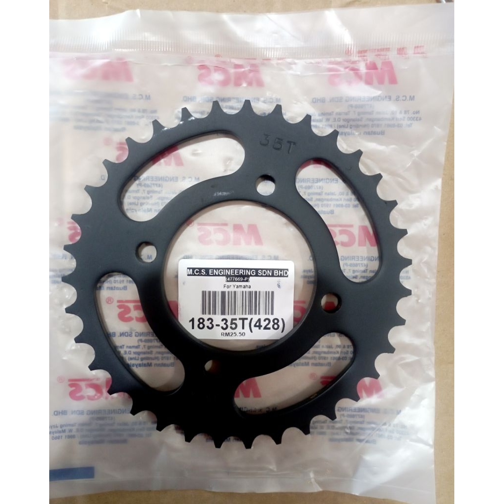 YAMAHA RXZ MCS 428 REAR YAMAHA RXZ / LC135 SPROCKET BELAKANG