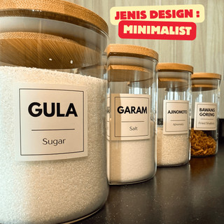 Label Barang Dapur Waterproof Cabut & Tampal Sahaja  4cm 77pcs (Sticker) | HOHAIS SHOP