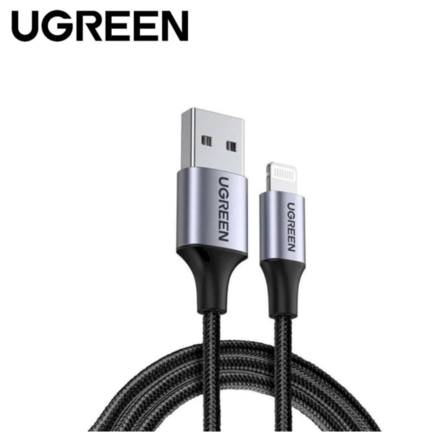 UGREEN เคส A TO L CABLE ALU พร้อม BRAIDED [ 1M, 1.5M, 2M ]