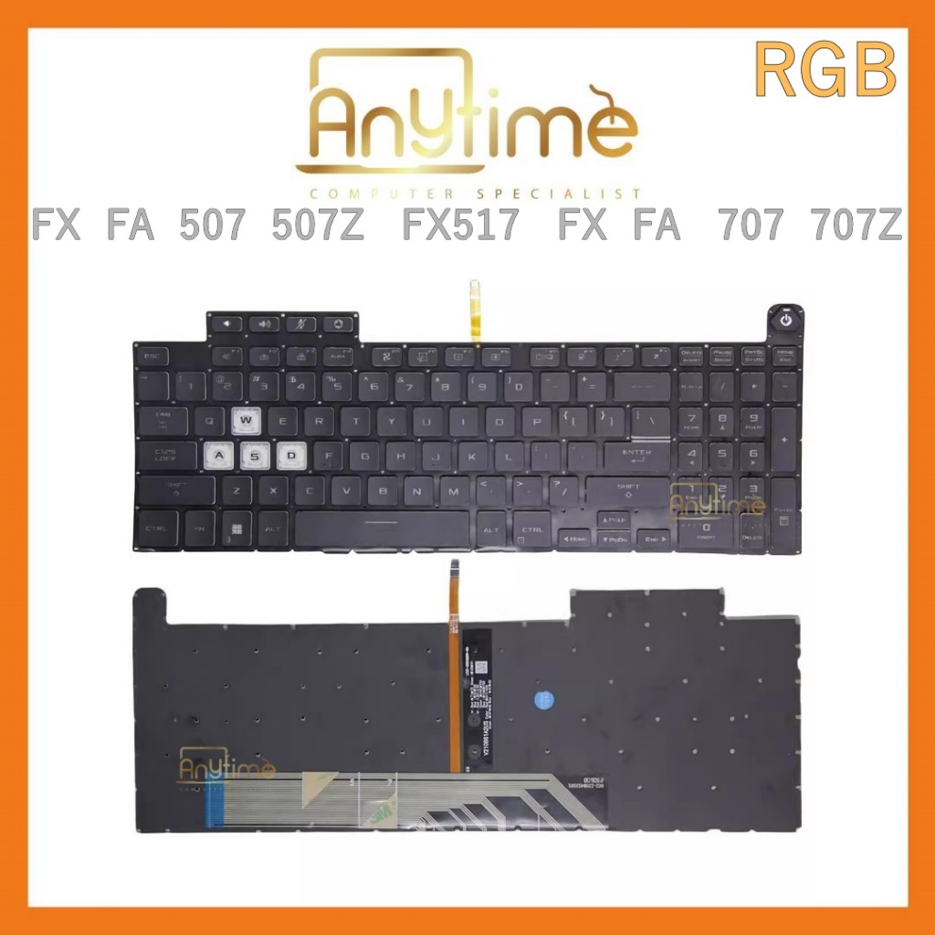 แป้นพิมพ์แล็ปท็อปสําหรับ ASUS TUF Gaming A15 F15 FX507 FA507 FX507Z FX517 FX707 FX707Z FA707 RGB Bac