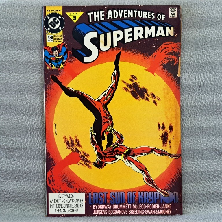Adventures of Superman 480 (DC Comics) Jerry Ordway, Dan Jurgens (SUPERADV) Key Issue: แอพที่ 1