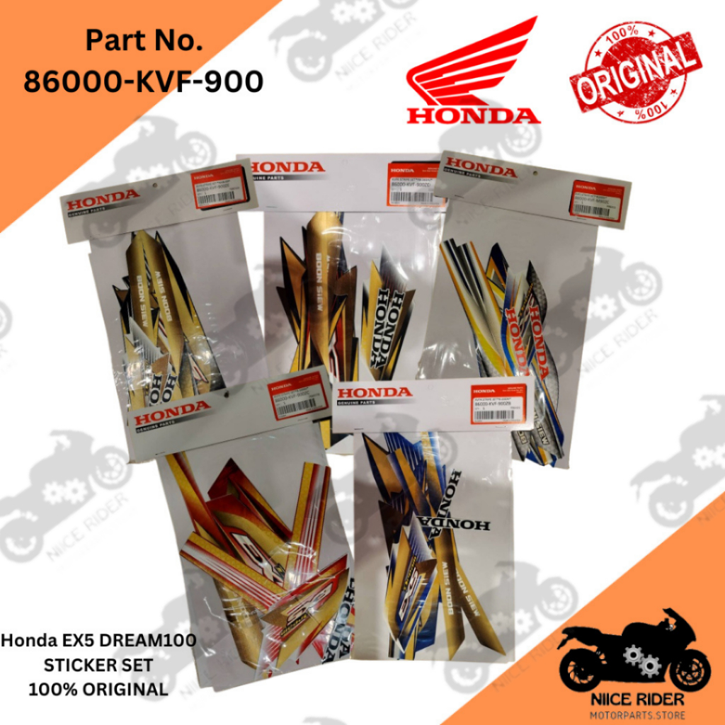 ชุดแถบฝัน Honda Ex5 สติ๊กเกอร์ Honda Ex5 ชุด 86000-KVF-900