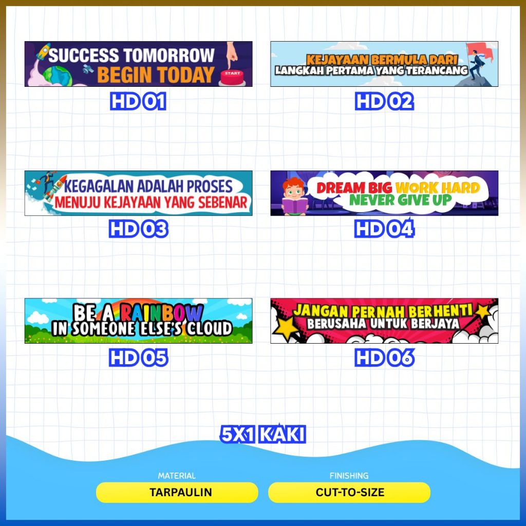 BANNER BEAM WALL DECORATION CLASS & SCHOOL WORDS HIKMAH DESIGN 2026