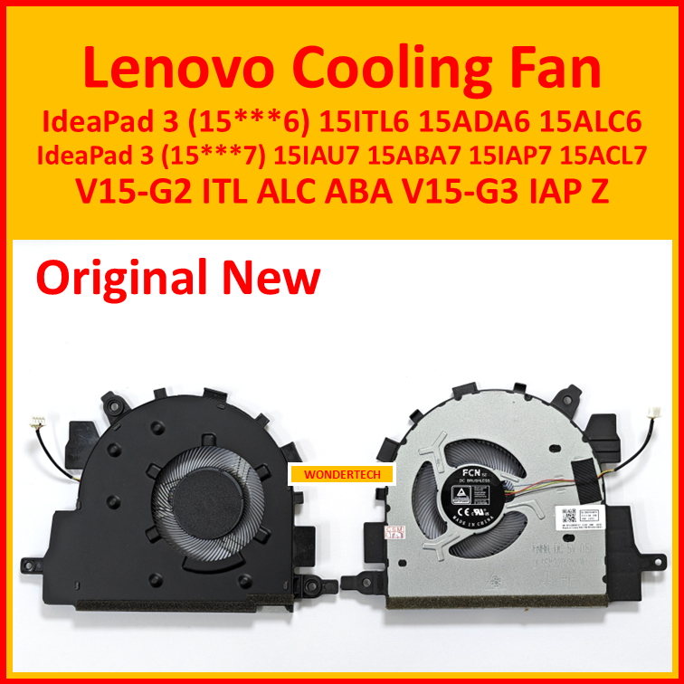 Lenovo IdeaPad 3 15ITL6 พัดลม CPU 15ADA6 15ALC6 15IAU7 15ABA7 15IAP7 15ACL7 V15-G2 ITL ALC ABA V15-G