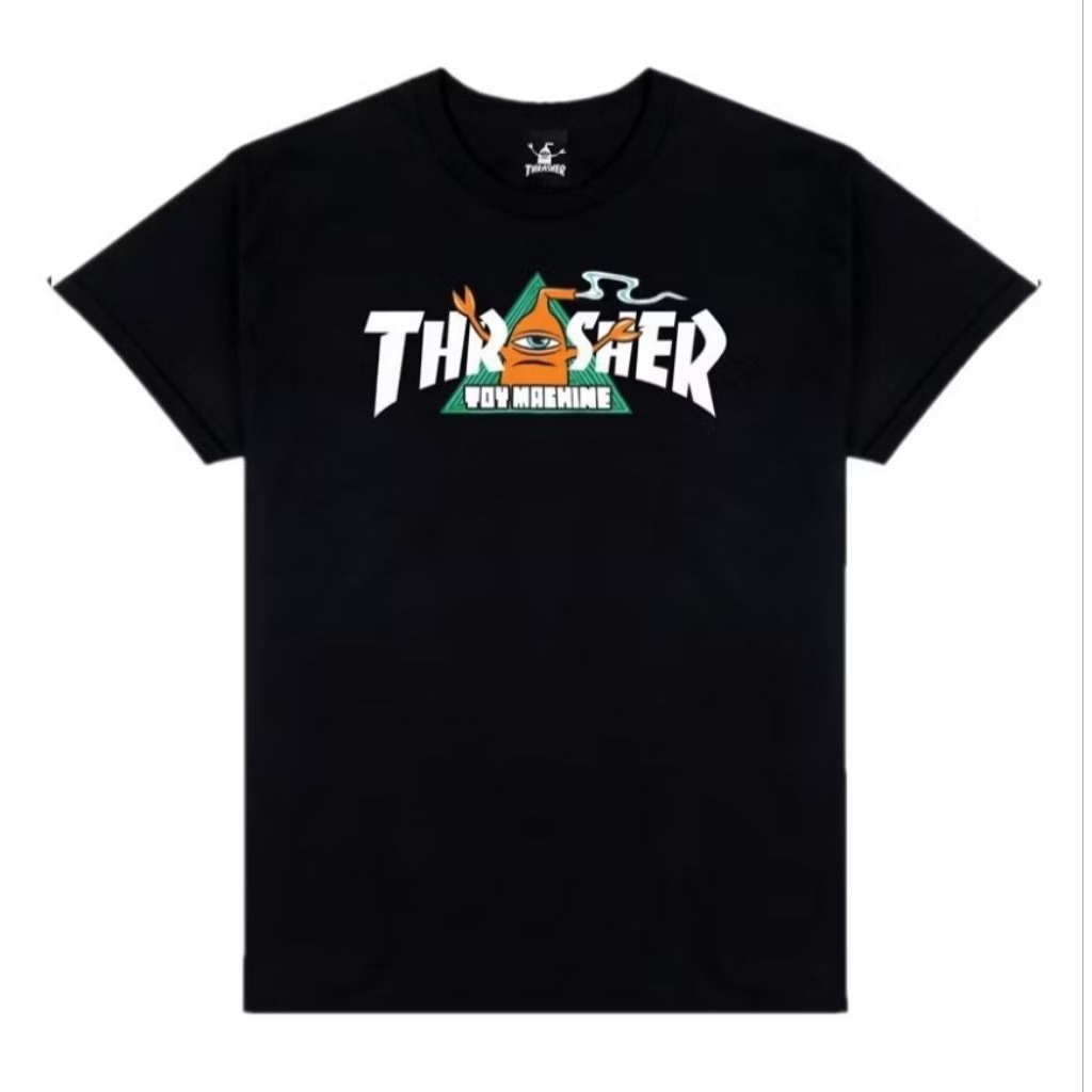 Thrasher x Toy Machine Vortex- สีดํา