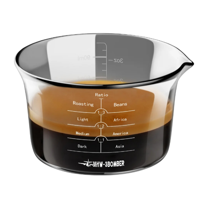 MHW 3BOMBER - GLASS MEASURING CUP 120ML MEASUREMENT ESPRESSO CUP