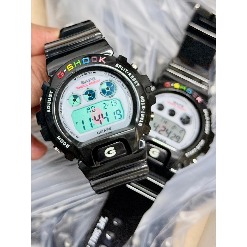 DW6900 BAPE HITAM สีดํา KID CUDI CRAZY COLOUR BATHING APE CS4 CB2 PL4 CC6 CB8 SN4 Jam Tangan Lelaki 