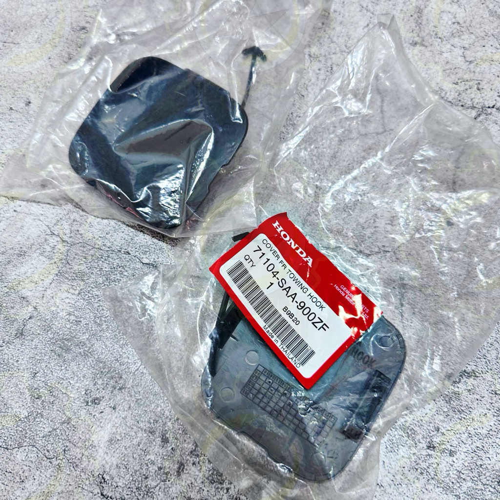 ราคา 1 ชิ้น Honda Jazz GD1 GD3 2005–2008 กันชนหน้า TOWING Hook Cap Cover 71104-SA-900 สีดําไดร์เวอร์