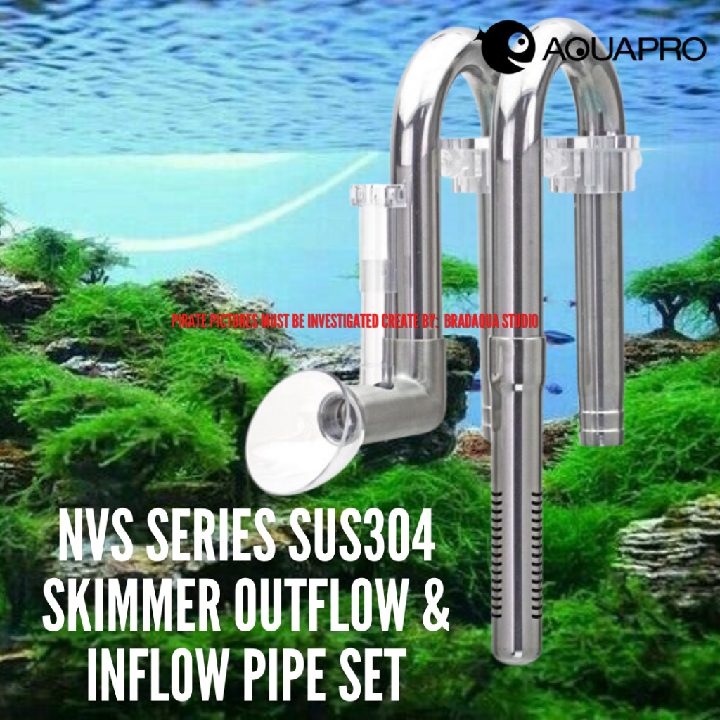 AQUAPRO NVS Inflow/Outflow ชุดท่อสแตนเลส Lily ท่อ Aquarium อุปกรณ์กรอง