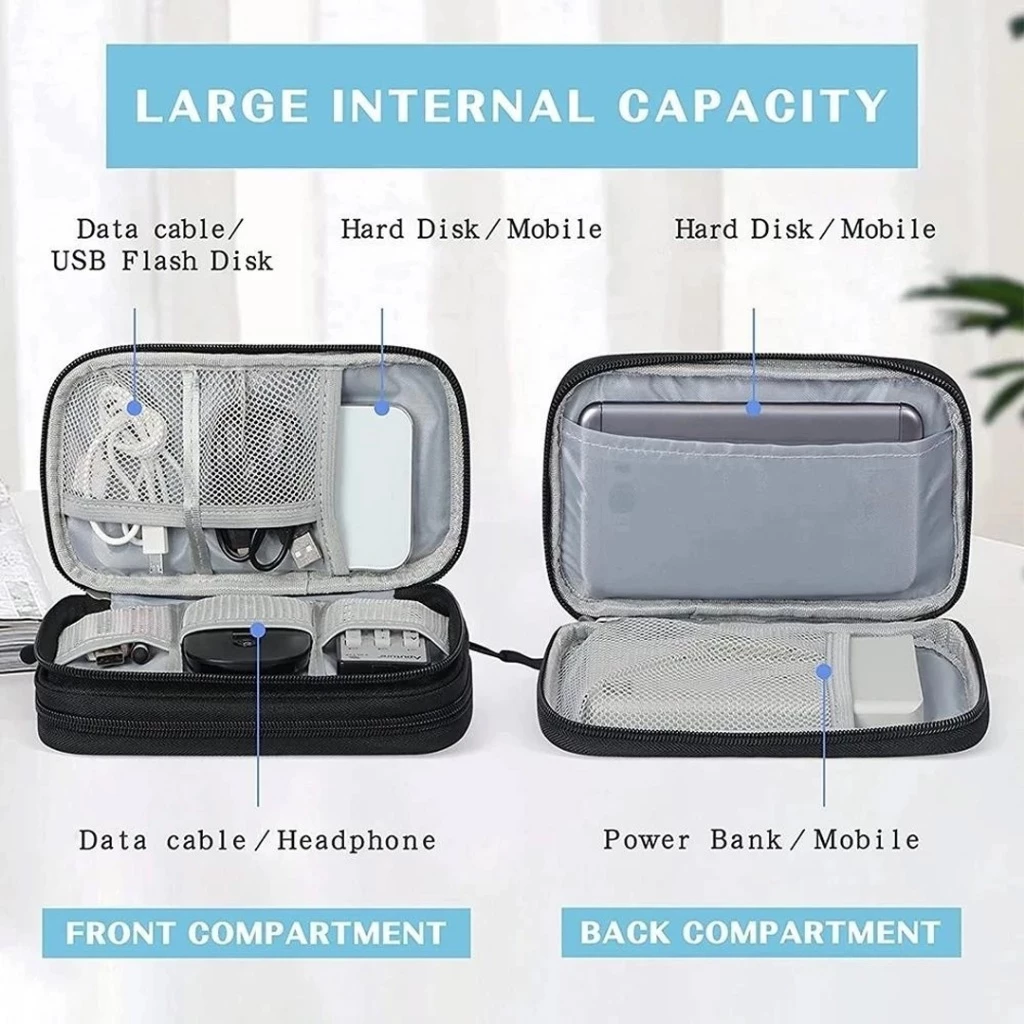 Travel Digital Gadget Organizer Cable Pouch Multi-function Storage Bag thumbnail 7