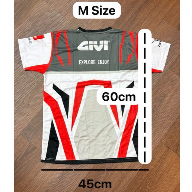 เสื้อยืด Givi Atlas Limited Edition เสื้อยืด (สีแดง/เทา)