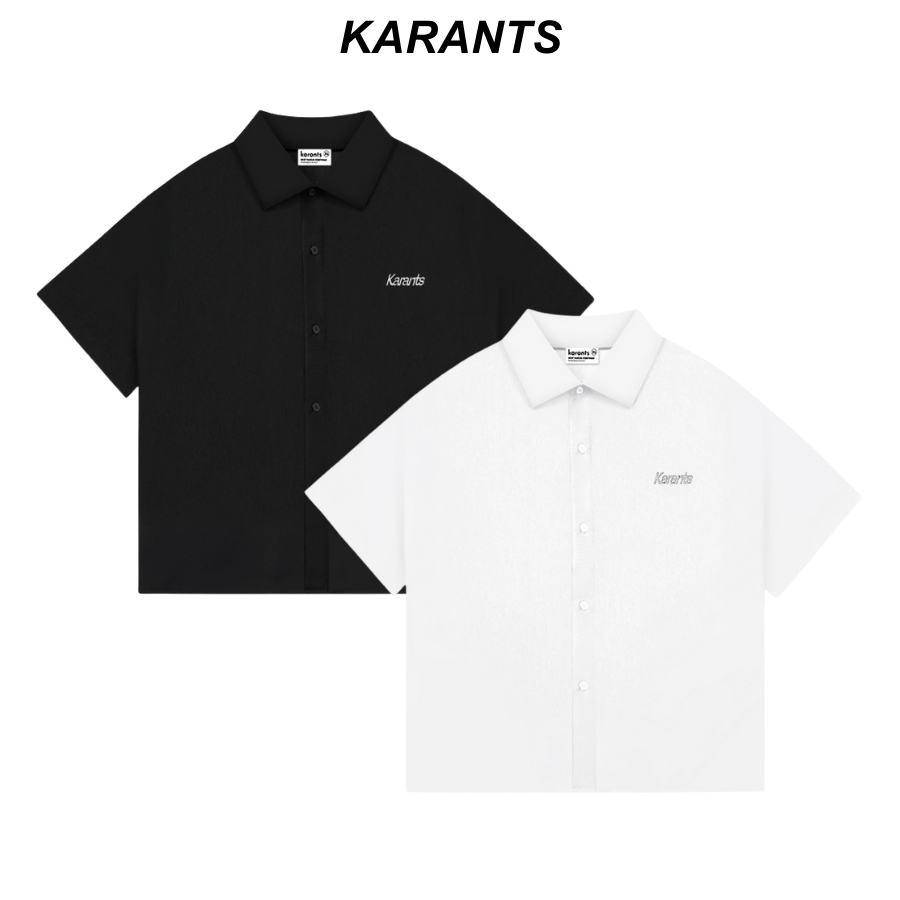 KEMEJA Karants เสื้อเปล่ามีโลโก้โลหะ – Cropped Boxy Short, Premium Cool Cotton, Unisex –KR231