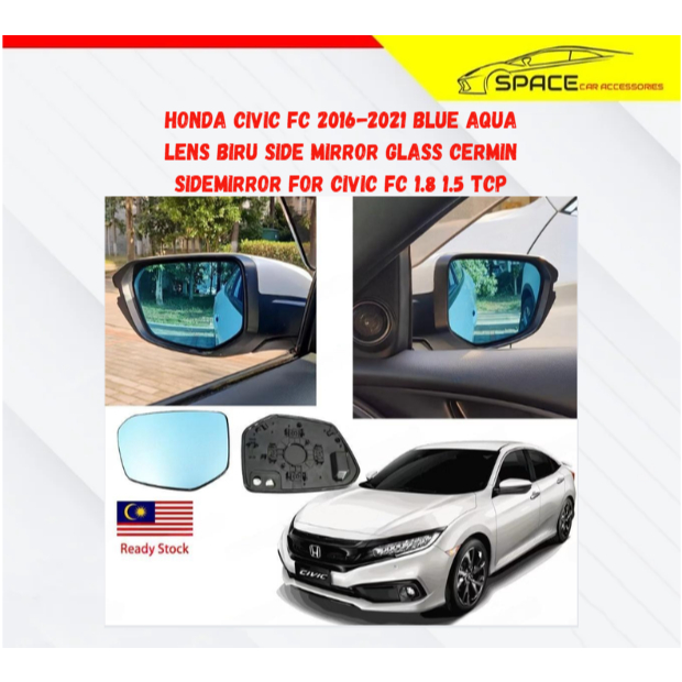 Honda Civic FC/FK7 Spoon Sports Blue Lens Side Mirror Glass