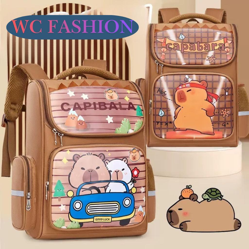 CAPYBARA 42CMCP20 Capybara Japan Fashion Beg Sekolah Capybara Beg Belakang กระเป๋าเป้สะพายหลัง Bagpa